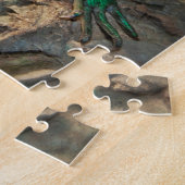 Grüner Leguan Puzzle (Seite)