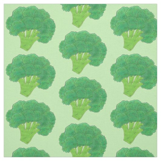 Grüner Leiter Broccoli Veggie Gemüse Veg Garden Stoff (Muster)