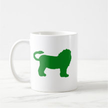 Grüner Leo-Zodiak-Silhouette-Mug – Erdverbundener