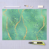 Grüner Leopard Agat | Glam Abstract Dschungel Seidenpapier (Handwerk)