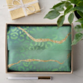 Grüner Leopard Agat | Glam Abstract Dschungel Seidenpapier (Geschenk)