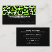 Grüner Leopard Moderne Berufliche Visitenkarte (Vorne/Hinten)