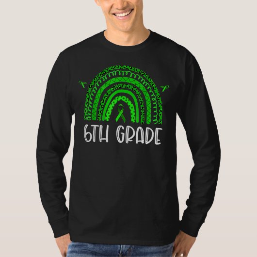 Grüner Leopard Regenbogen Kinder Lehrer Fiel T-Shirt (Vorderseite)