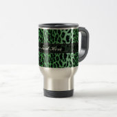 Grüner Leopard-Tierdruck-Gewohnheit Reisebecher (VorderseiteRechts)