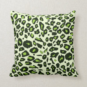 Grüner Leoparddruck Kissen