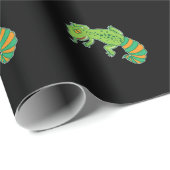 Grüner Leopardgecko Geschenkpapier (Rolleneckpunkt)