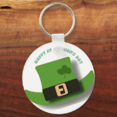 Grüner Leprechaun-Hut St. Patrick's Day Schlüsselanhänger (Vorderseite)