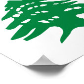 Grüner Libanon Zedernbaum Poster (Ecke)