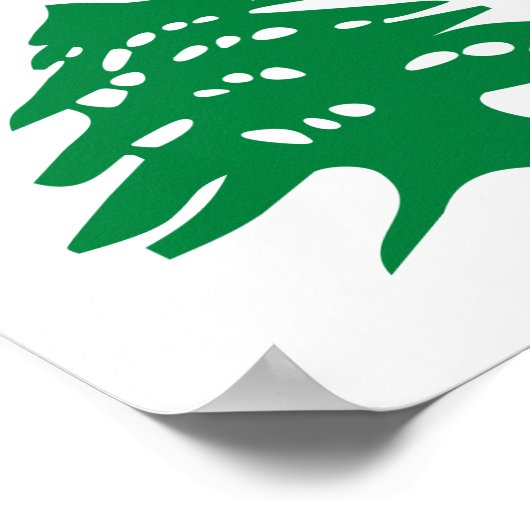 Grüner Libanon Zedernbaum Poster (Ecke)