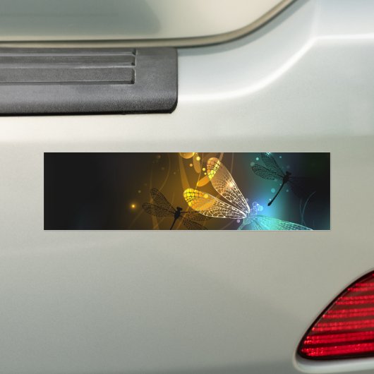 Grüner Libellenflug Autoaufkleber (Auf Auto)