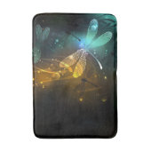 Grüner Libellenflug Badematte (Vorderseite Vertikal)