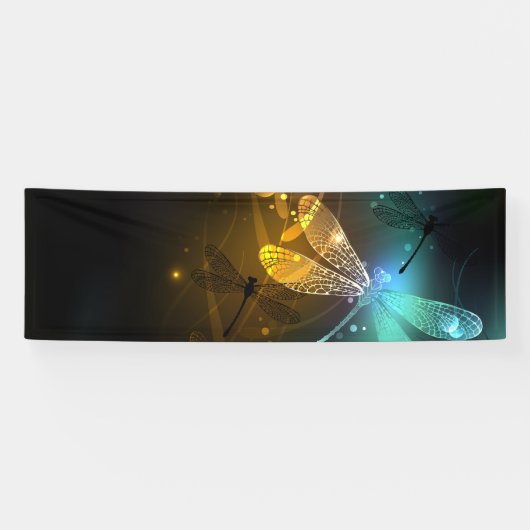 Grüner Libellenflug Banner (Horizontal)