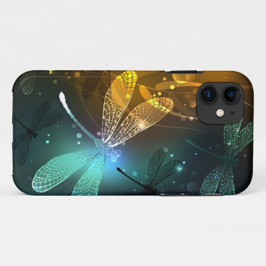 Grüner Libellenflug Case-Mate iPhone Hülle (Rückseite (Horizontal))