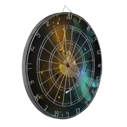 Grüner Libellenflug Dartscheibe (Vorderseite Links)