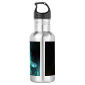 Grüner Libellenflug Edelstahlflasche (Rückseite)