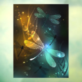 Grüner Libellenflug Fensteraufkleber (Blatt 3)