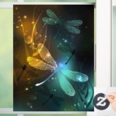 Grüner Libellenflug Fensteraufkleber (Zuhause)