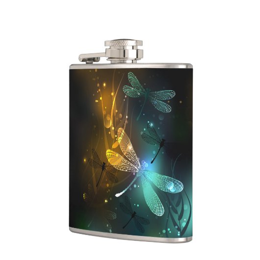 Grüner Libellenflug Flachmann (Links)