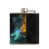 Grüner Libellenflug Flachmann (Rückseite)