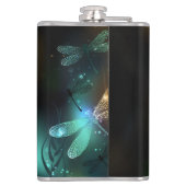 Grüner Libellenflug Flachmann (Rückseite)