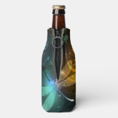 Grüner Libellenflug Flaschenkühler (Flasche Rückseite)