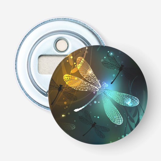 Grüner Libellenflug Flaschenöffner (Vorderseite)