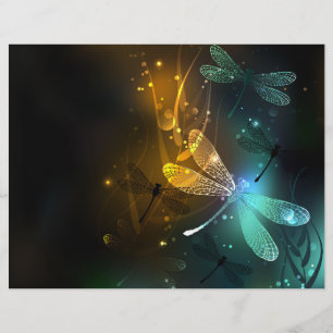 Grüner Libellenflug Flyer