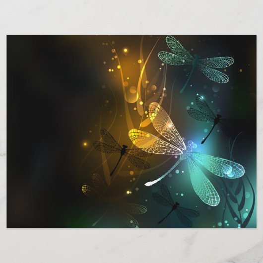 Grüner Libellenflug Flyer (Vorne)