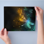 Grüner Libellenflug Flyer (Hand)