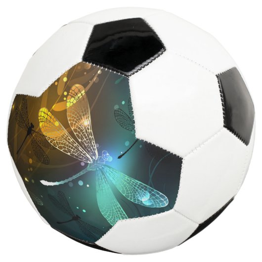 Grüner Libellenflug Fußball (Dreiviertel)