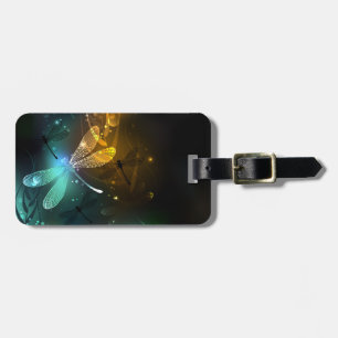 Grüner Libellenflug Gepäckanhänger