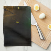 Grüner Libellenflug Geschirrtuch (Viertel Falte)