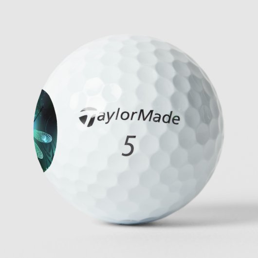 Grüner Libellenflug Golfball (Logo)