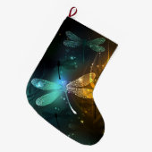 Grüner Libellenflug Großer Weihnachtsstrumpf (Vorderansicht (hängend))