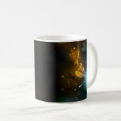 Grüner Libellenflug Kaffeetasse (VorderseiteRechts)