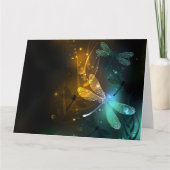 Grüner Libellenflug Karte (Vorderseite)