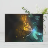 Grüner Libellenflug Karte (Stehend Vorderseite)