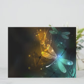 Grüner Libellenflug Karte (Stehend Vorderseite)