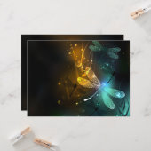 Grüner Libellenflug Karte (Vorderseite/Rückseite Beispiel)