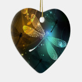 Grüner Libellenflug Keramik Ornament (Rechts)