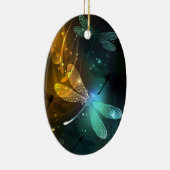 Grüner Libellenflug Keramik Ornament (Rechts)