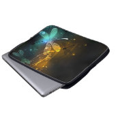 Grüner Libellenflug Laptopschutzhülle (Vorne Knopf)