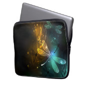 Grüner Libellenflug Laptopschutzhülle (Vorderseite Links)