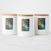 Grüner Libellenflug Lebensmitteletikett (Flaschen)