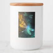 Grüner Libellenflug Lebensmitteletikett (Vorderseite)