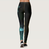 Grüner Libellenflug Leggings (Rückseite)