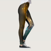 Grüner Libellenflug Leggings (Rechts)