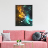 Grüner Libellenflug Leinwanddruck (Insitu (Wohnzimmer))