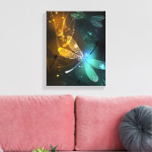 Grüner Libellenflug Leinwanddruck (Insitu (Wohnzimmer))