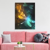 Grüner Libellenflug Leinwanddruck (Insitu (Wohnzimmer))